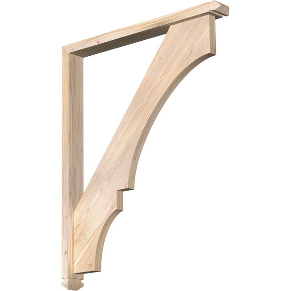 Ekena Millwork Balboa Arts and Crafts Smooth Bracket w/ Offset Brace, Douglas Fir, 3 1/2"W x 32"D x 40"H BKT0402X32X40BOA03SDF - main